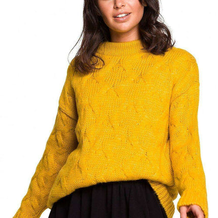 Plaid Over-the-Shoulder Knit Sweater for Cozy Winter Days - Très Elite