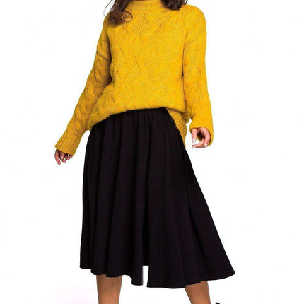 Plaid Over-the-Shoulder Knit Sweater for Cozy Winter Days - Très Elite
