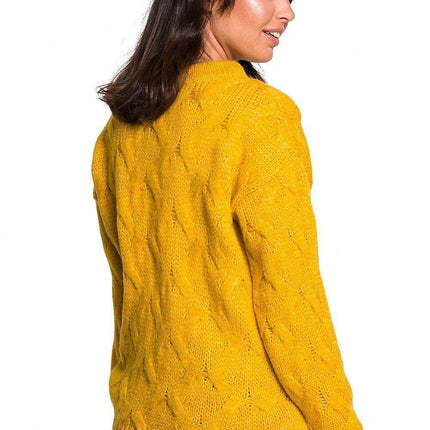 Plaid Over-the-Shoulder Knit Sweater for Cozy Winter Days - Très Elite