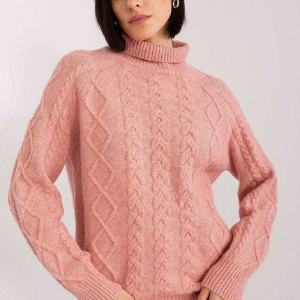 Plaid Patterned Turtleneck Sweater - Très Elite