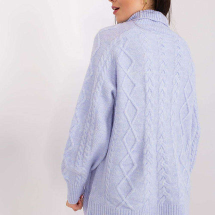 Plaid Patterned Turtleneck Sweater - Très Elite