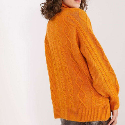 Plaid Patterned Turtleneck Sweater - Très Elite