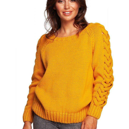 Plaid Shoulder Sweater with Knit Design - Très Elite