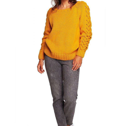 Plaid Shoulder Sweater with Knit Design - Très Elite