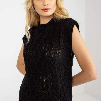 Plaid Weave Sleeveless Knit Vest - Très Elite