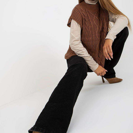 Plaid Weave Sleeveless Knit Vest - Très Elite