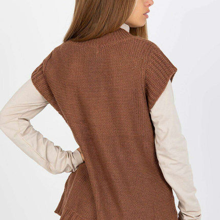 Plaid Weave Sleeveless Knit Vest - Très Elite