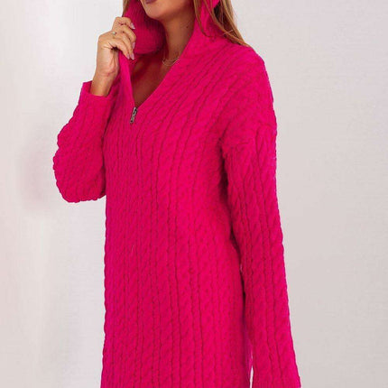 Plaid Zip-Up Turtleneck Sweater for Chic Style - Très Elite