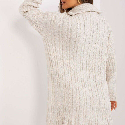 Plaid Zip-Up Turtleneck Sweater for Chic Style - Très Elite