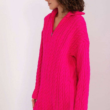 Plaid Zip-Up Turtleneck Sweater for Chic Style