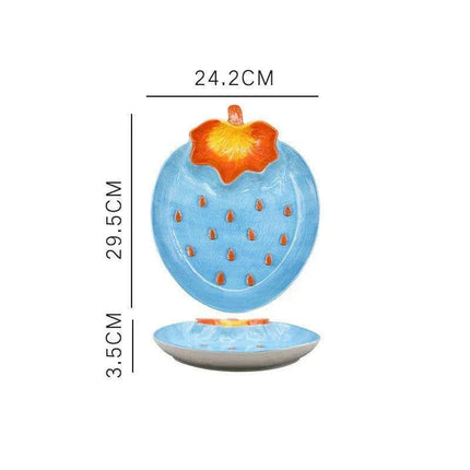 Playful Cartoon Character Ceramic Fruit Plate Collection for Fun Dining
