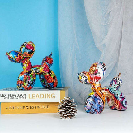 Playful Elegance: Vibrant Balloon Dog Resin Sculptures for Stylish Home Decor - Très Elite