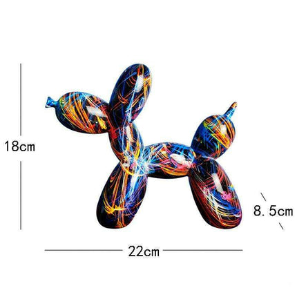 Playful Elegance: Vibrant Balloon Dog Resin Sculptures for Stylish Home Decor - Très Elite