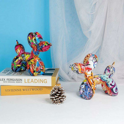 Playful Elegance: Vibrant Balloon Dog Resin Sculptures for Stylish Home Decor - Très Elite