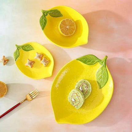 Playful Lemon-Shaped Ceramic Bowl for Salads, Soups, and Snacks - Fun Kitchen Dining Accessory - Très Elite