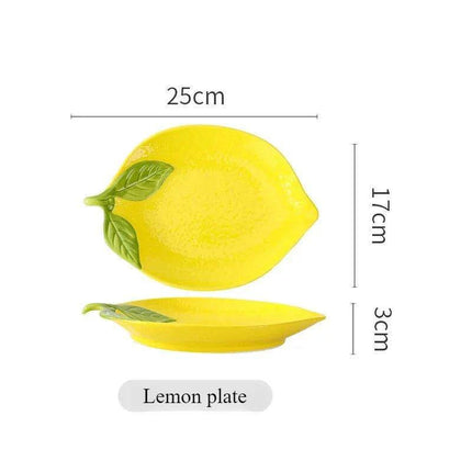 Playful Lemon-Shaped Ceramic Bowl for Salads, Soups, and Snacks - Fun Kitchen Dining Accessory - Très Elite