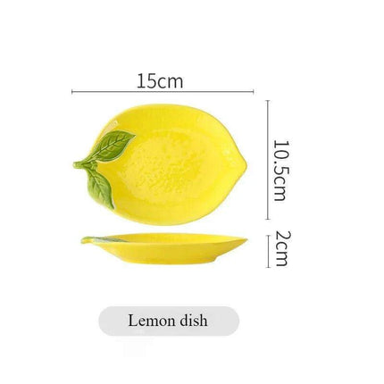 Playful Lemon-Shaped Ceramic Bowl for Salads, Soups, and Snacks - Fun Kitchen Dining Accessory - Très Elite
