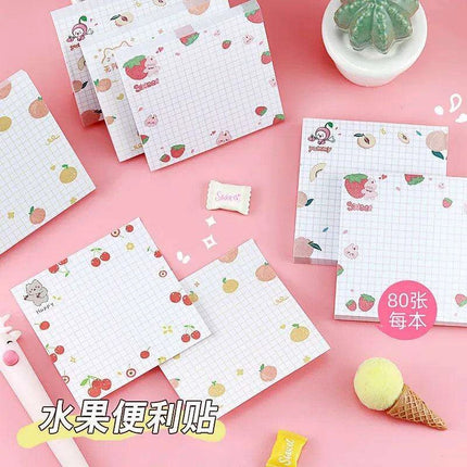 Playful Pets and Fruits Sticky Notes Set: Fun Organization for All - Très Elite