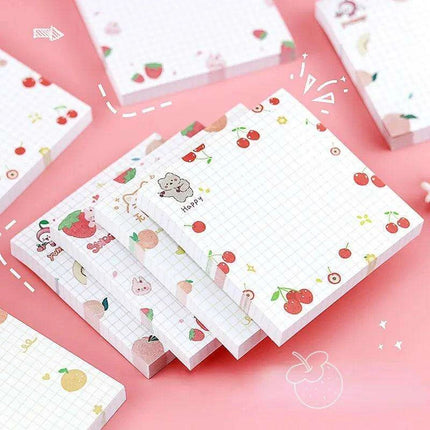 Playful Pets and Fruits Sticky Notes Set: Fun Organization for All - Très Elite