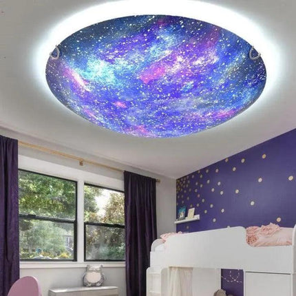 Playful Planetarium LED Ceiling Light - Brighten Your Room with Whimsical Flair..