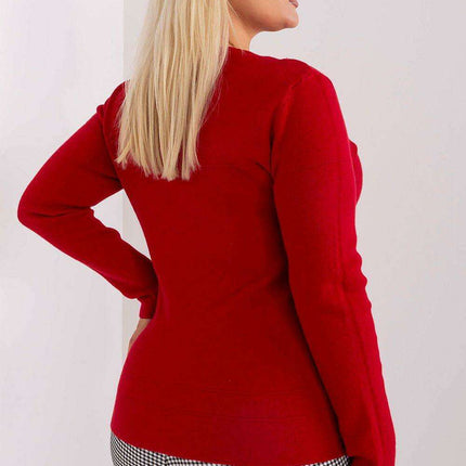 Playful Pom-Pom Plus Size Viscose Sweater for Effortless Elegance - Très Elite