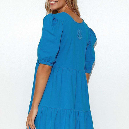 Playful Puff Sleeve Knit Dress for Effortless Elegance - Très Elite