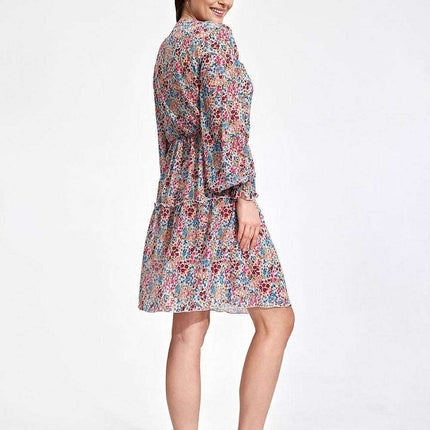 Playful Ruffled Summer Mini Dress with Long Sleeves - Très Elite