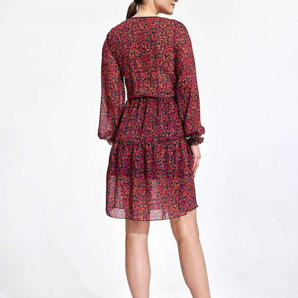 Playful Ruffled Summer Mini Dress with Long Sleeves - Très Elite
