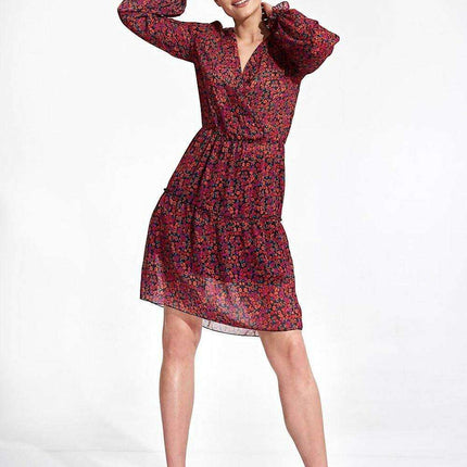 Playful Ruffled Summer Mini Dress with Long Sleeves - Très Elite