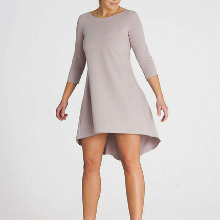 Pleated Back Asymmetrical Cocktail Dress – Modern Sophistication - Très Elite