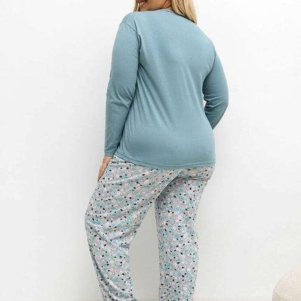 Plus Size Cotton Pajama Set for Women – Floral, Breathable Comfort - Très Elite