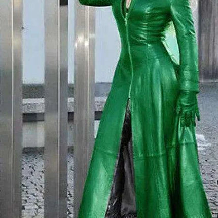 Plus Size Edgy Cyberpunk Women's Leather Biker Jacket - Stylish Long Lapel Coat in Solid Hues