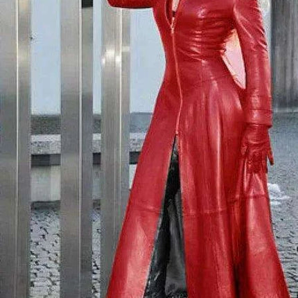 Plus Size Edgy Cyberpunk Women's Leather Biker Jacket - Stylish Long Lapel Coat in Solid Hues