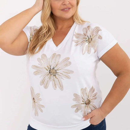 Plus size blouse model 211736
