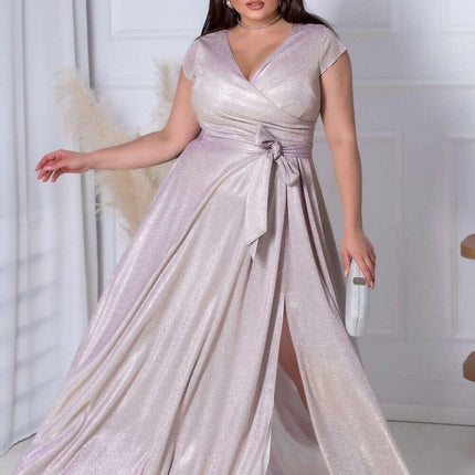 Plus size dress model 208814