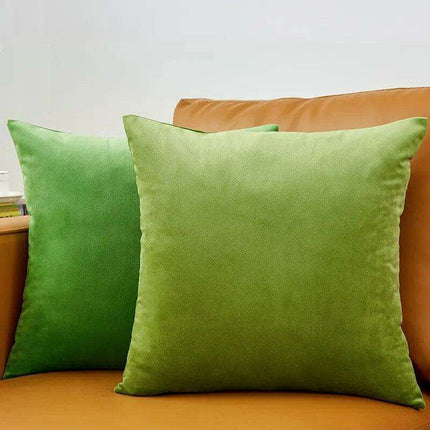 Plush Golden Velvet Pillow Cover Set - Perfect for Home, Vehicle, and Office Elegance