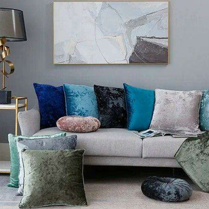 Plush Golden Velvet Pillow Cover Set - Perfect for Home, Vehicle, and Office Elegance