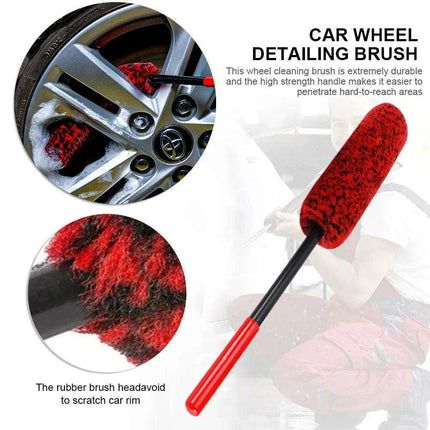 Plush Nylon Wheel Care Brush Trio: 3-Piece Set for Effortless Cleaning - Très Elite