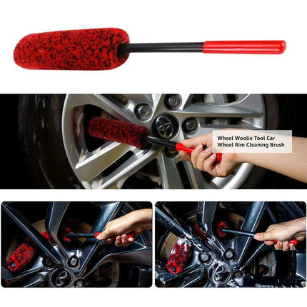 Plush Nylon Wheel Care Brush Trio: 3-Piece Set for Effortless Cleaning - Très Elite