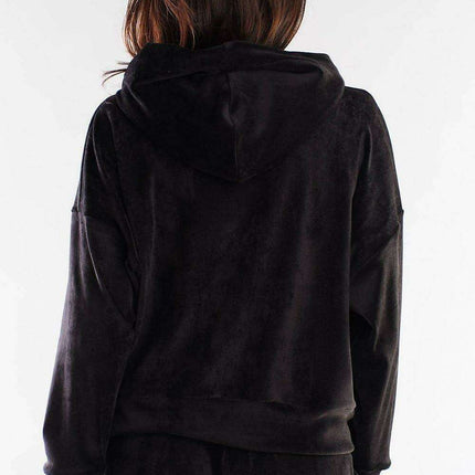 Plush Velour Hooded Sweatshirt - Artfully Made in EU - Très Elite