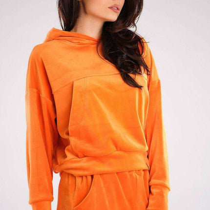 Plush Velour Hooded Sweatshirt - Artfully Made in EU - Très Elite