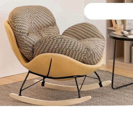 Plush Velvet Nordic Rocking Chair - Elegant Lounge Seating for Ultimate Relaxation - Très Elite