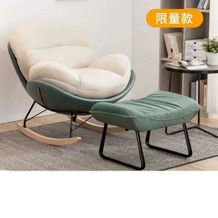 Plush Velvet Nordic Rocking Chair - Elegant Lounge Seating for Ultimate Relaxation - Très Elite