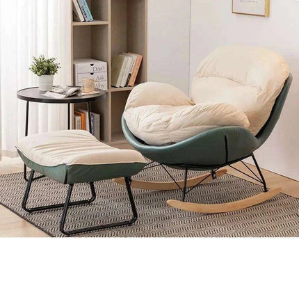 Plush Velvet Nordic Rocking Chair - Elegant Lounge Seating for Ultimate Relaxation - Très Elite