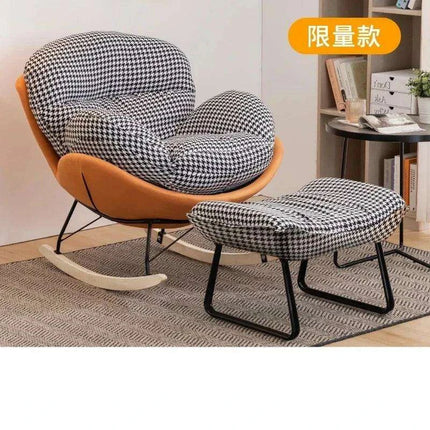 Plush Velvet Nordic Rocking Chair - Elegant Lounge Seating for Ultimate Relaxation - Très Elite