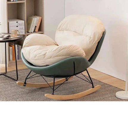 Plush Velvet Nordic Rocking Chair - Elegant Lounge Seating for Ultimate Relaxation - Très Elite