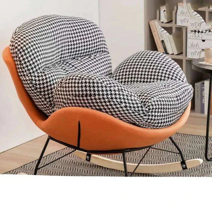 Plush Velvet Nordic Rocking Chair - Elegant Lounge Seating for Ultimate Relaxation - Très Elite