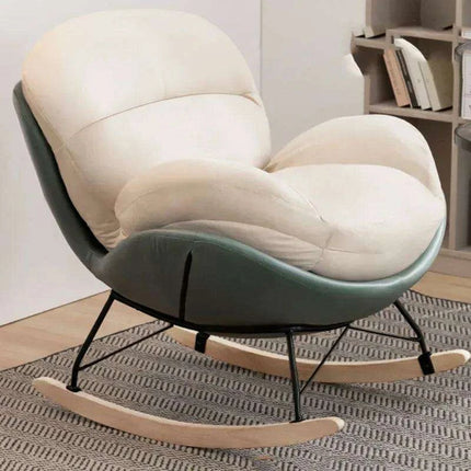 Plush Velvet Nordic Rocking Chair - Elegant Lounge Seating for Ultimate Relaxation - Très Elite