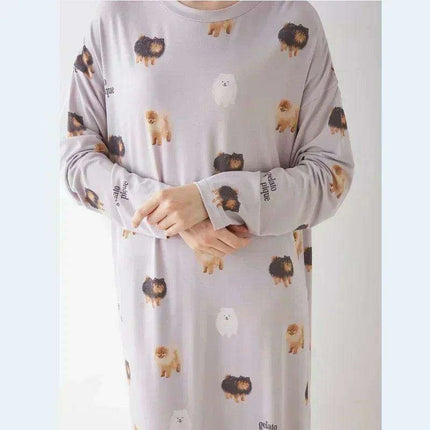 Pomeranian Dreamland Sleepwear Set with Matching Plush Companion - Très Elite