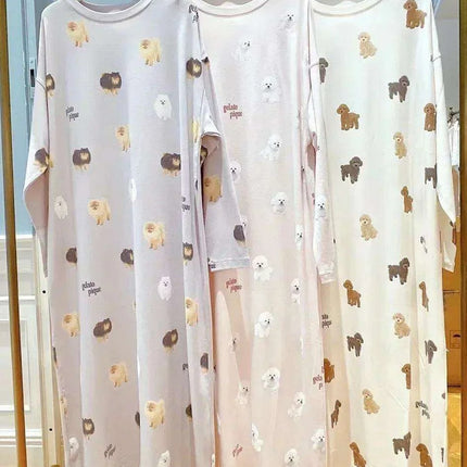 Pomeranian Dreamland Sleepwear Set with Matching Plush Companion - Très Elite